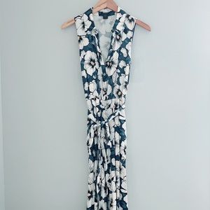 Blue floral jumpsuit